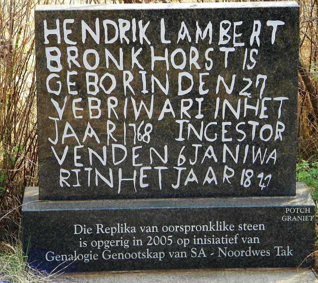 Voortrekker grave inscription